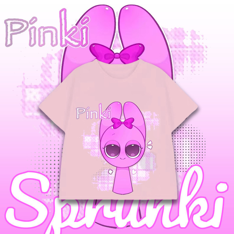 Vui Vẻ Sprunki Nhịp Điệu Hộp T-Shirt Cho Trẻ Em Phim Hoạt Hình In Lý Tưởng Cho Mùa Hè Mặc Giản Dị