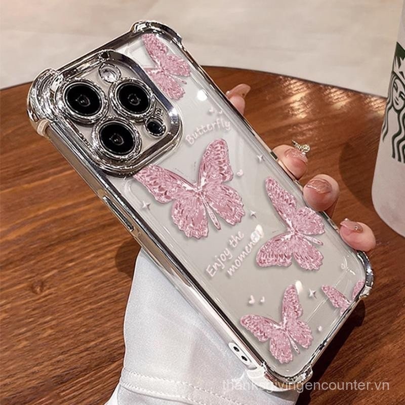 Ốp điện thoại OPPO Reno 13F 13 12, OPPO Reno 13 12 11 10 Pro, OPPO Reno 13F 12F 11 10 11F 5G, vỏ bướm sáng bóng, chống sốc với bảo vệ ống kính camera, ốp điện thoại dày