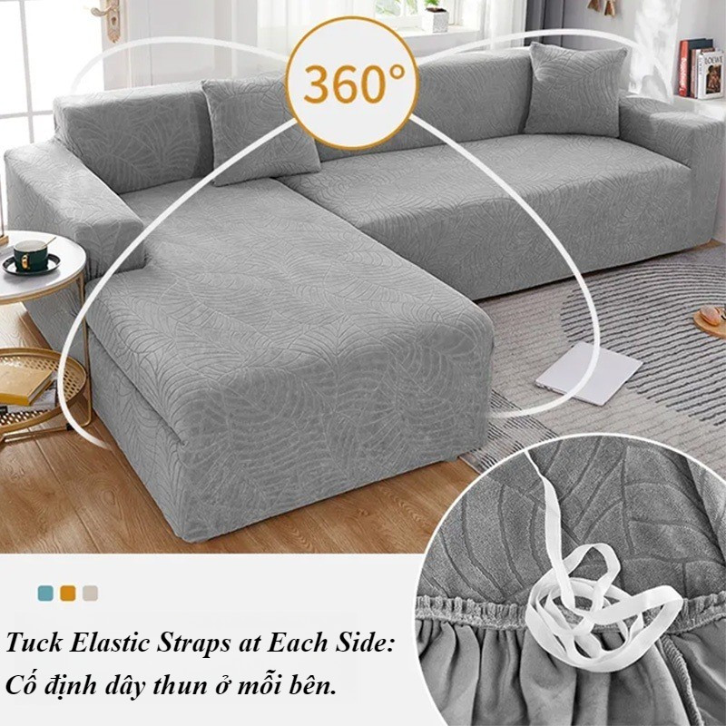 Vỏ ghế sofa bọc nệm,Có một ban nhạc đàn hồi,Độ co giãn cao và không thấm nước,1/2/3/4 Chỗ Ngồi