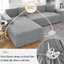 Vỏ ghế sofa bọc nệm, Có một ban nhạc đàn hồi,chống thấm nướcVải siêu căng,1/2/3/4 Chỗ Ngồi Vỏ ghế sofa