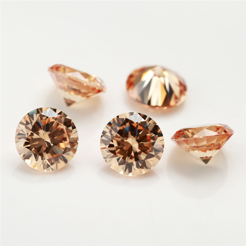 Tròn cắt CZ 4mm - 10mm từ đá Cubic Zirconia, bộ 15/30 viên cho trang sức DIY
