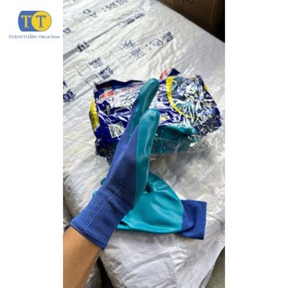Găng tay lao động, bảo hộ 379 -688 phủ cao su đen sịn. 1 BỊCH 12 ĐÔI CAO CẤP