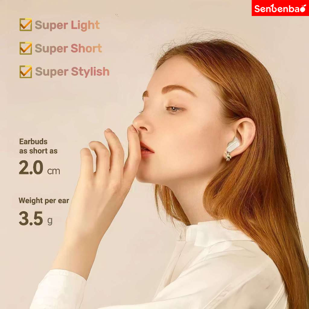 Senbenbao S55 Tai nghe không dây Bluetooth mini, Hifi, thể thao, chơi game, kinh doanh