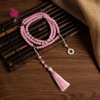 Phong Cách Trung Hoa Dài Hạt Xanh Vòng Cổ Phật Giáo Thiền Pha Lê Xanh Vòng Cổ Dài sel Chokers Trang Sức Quà Tặng [MỚI]