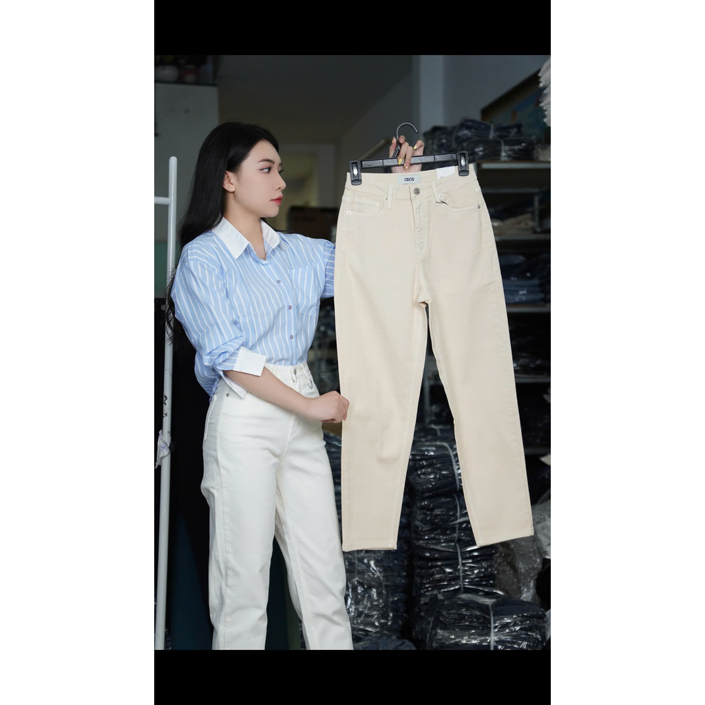 Ảnh TTTHAO - Quần Jeans Nữ Dáng Baggy Cao Cấp dài 92cm Cạp Cao Hàng VNXK J9 3