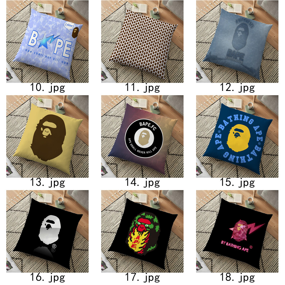 Vỏ gối Bape Ape Logo Throw Vỏ gối in một mặt (Không có lõi)