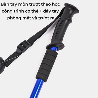 Gậy Leo Núi Trekking Gấp Gọn Siêu Nhẹ, Tiện Lợi Cho Phượt Và Dã Ngoại, Phù Hợp Cho Nam Nữ