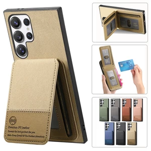 Ốp Lưng RFID cho Samsung S26/S25/S24/S23/S22 Plus/Ultra/FE/Edge, ví da đựng thẻ vải