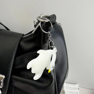 Hãy đến Thay đổi màu sắc Vịt rang Móc khóa Mặt dây chuyền Điện thoại Móc khóa Schoolbag Charm