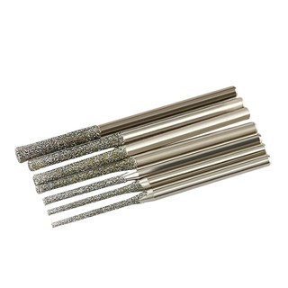 [Fuxin] 5 Mũi khoan phủ kim cương 0,8-2,5mm Chân 2,35mm cho thủy tinh Ngọc hổ phách
