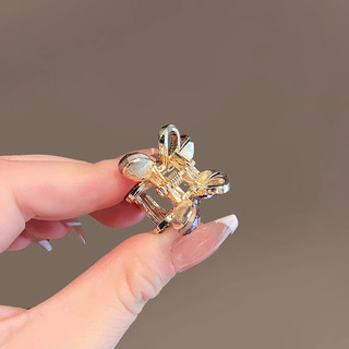 MAUROPOLI Kẹp tóc mini hoa pha lê kim cương cao cấp ánh sáng sang trọng cho công chúa