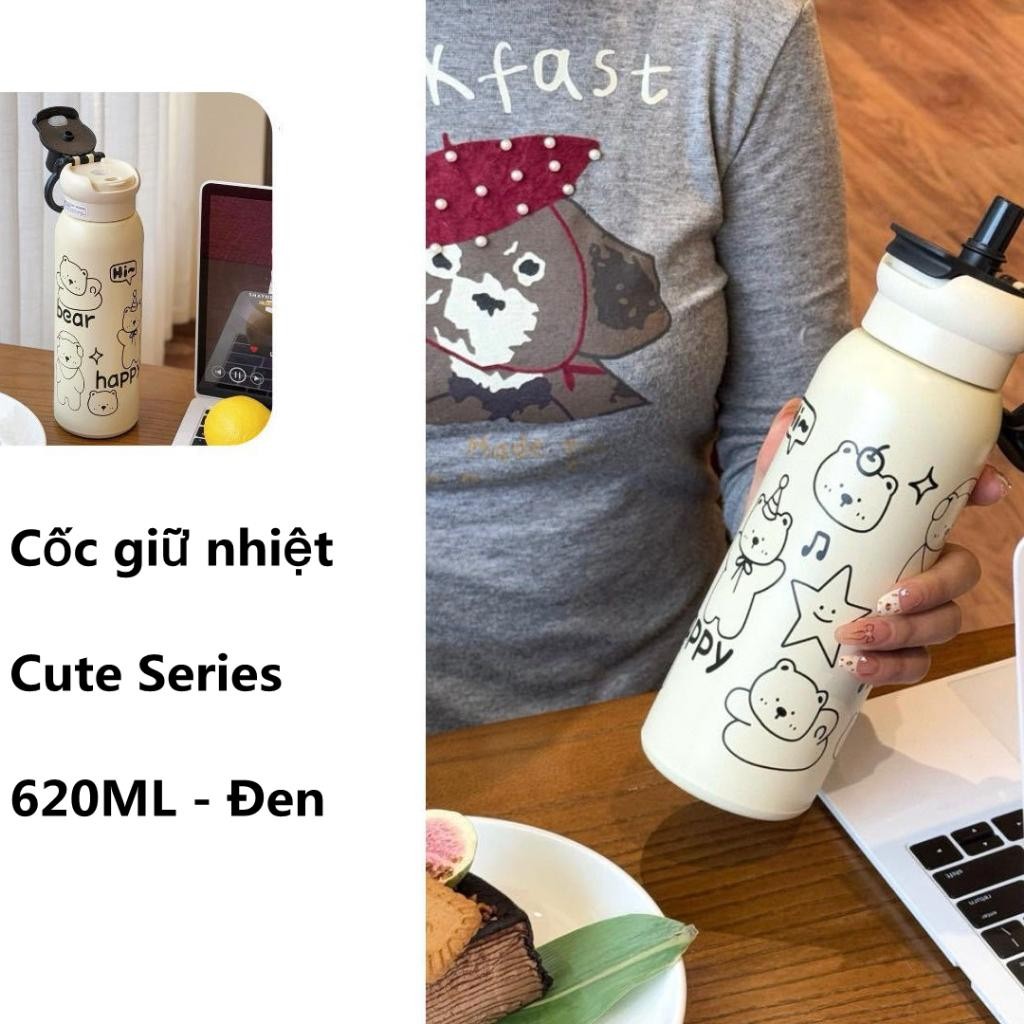 Bình Giữ Nhiệt HAPPY 620ml - Ly Inox 316