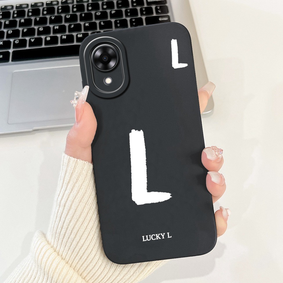 Ốp điện thoại Oppo A17k CPH2471 Ốp lưng Oppo A17k Chữ thời trang đơn giản Thiết kế họa tiết A-Z Ốp lưng chống sốc bằng silicon