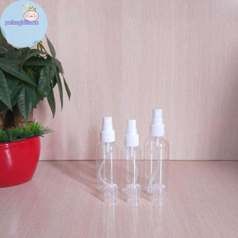 Pufangbliss Du Lịch Trong Suốt Chai Có Thể Đổ Lại Nhựa Trong Suốt Chai Nhỏ er 10 / 50 / 100 / 150 / 200 / 250 / 300 / 500ml VN