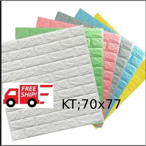【Xả kho - giảm giá】Xốp Dán Tường 3D Khổ 30x35CM Chống Ẩm Giá Rẻ