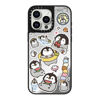 Photo Penguin Mirror Ốp Điện Thoại Cứng Cho iPhone 16 Pro Max 16 Plus 15 Pro Max 14 13 12 11 Vỏ Acrylic Phía Sau Chống Sốc