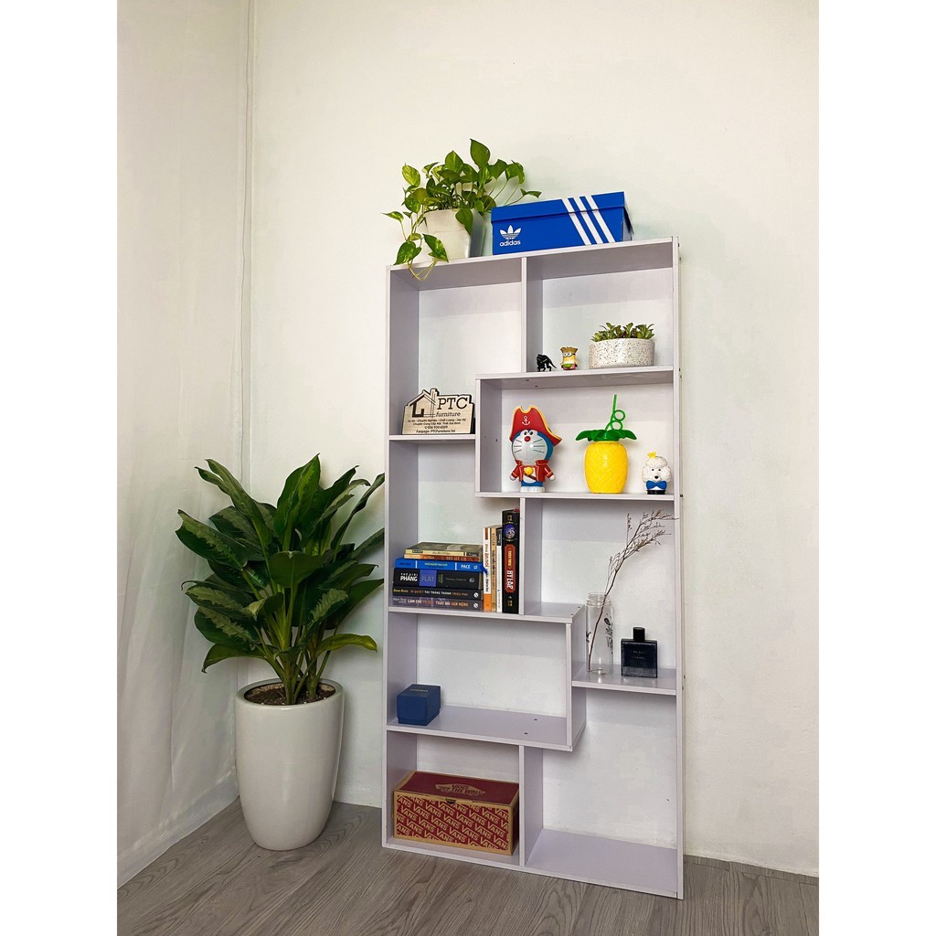 Kệ sách gỗ chữ U gỗ MDF loại tốt uy tín 130x60x17 của BinBo
