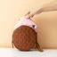 Túi sắp xếp khăn ăn vệ sinh BRABRAA, Túi trang điểm nhỏ nơ Cotton, Móc khóa bánh bông có móc khóa tai nghe Ví đựng tiền xu