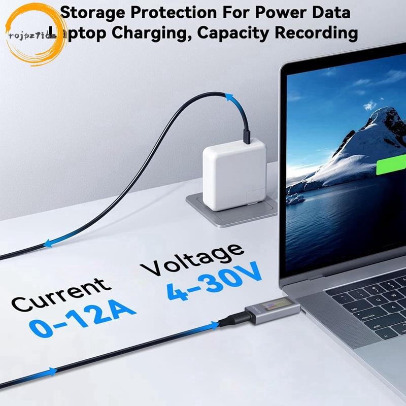 Đồng hồ đo công suất máy đo USB C KOWSI, Đồng hồ vạn năng kỹ thuật số với màn hình màu lớn, Máy kiểm tra điện áp và dòng điện để sạc và sạc dự phòng