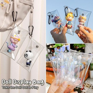 [GOU] Túi trưng bày búp bê Anime Ví đựng tiền xu trong suốt Móc khóa Mặt dây chuyền Túi vuông Người tổ chức Chìa khóa môi Túi đựng tai nghe VN