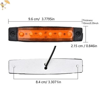 [Gou] 1 Chiếc Xe Tải Trailer Bên Đánh Dấu Chỉ Báo Giải Phóng Đèn Phanh Xe Phía Sau Nổi Bật Đuôi Đèn 6LED 12V / 24V Đèn Tín Hiệu Cảnh Báo VN