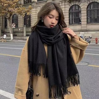 Julyhot Thu Đông Mới Giả Khăn Cashmere Màu Trơn Dày Ấm Áp Thời Trang Đa Năng sel Khăn Choàng Cao Cấp Massivedeals