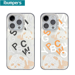 ibumpers Ốp Lưng IPhone Thời Trang Graffiti Họa Tiết Gấu Trúc Dễ Thương Ốp Điện Thoại IMD Cứng Trơn Chống Bẩn Chống Sốc Cho IPhone 16 15 14 12 13 11 Pro Max