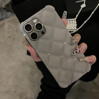 Ốp điện thoại kiểm tra kim cương giả sang trọng bằng kim cương giả cho iPhone16 Pro Max 15 14 13 12 11 Pro Max bảo vệ camera chống sốc Ốp lưng silicon mềm chống rơi