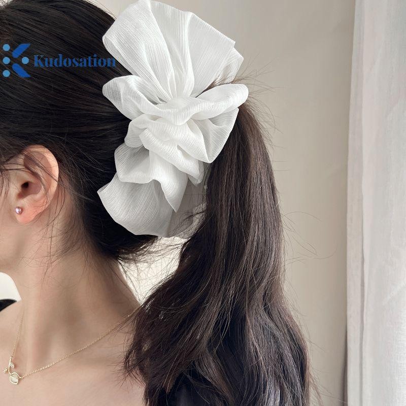 Kudosation Thời Trang Tuyn Nơ Lớn Đám Mây Lấy Kẹp Thanh Lịch Retro Nữ Lưới Sợi Đuôi Ngựa Bím Vuốt Kẹp Phụ Kiện Tóc Quà Tặng Mũ Đội Đầu
