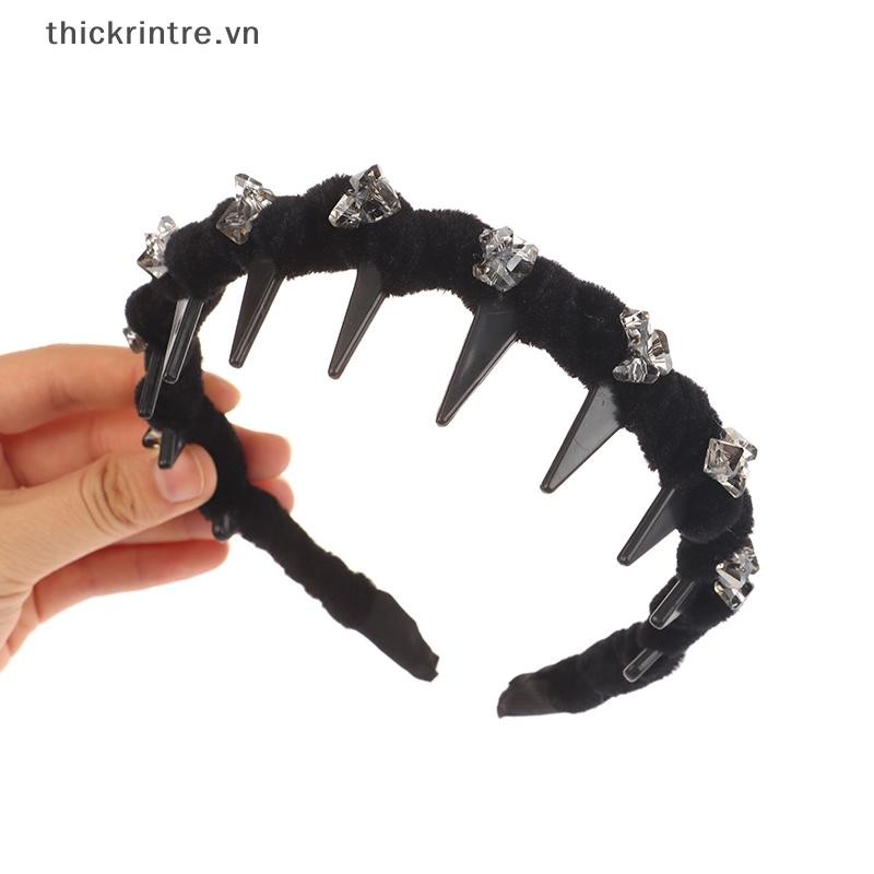 Thi Pháp Sang Trọng Pha Lê Đen Tóc Vòng Hàn Quốc Vintage Tính Khí Tóc Cho Bé Gái Phụ Kiện Tóc Mũ VN