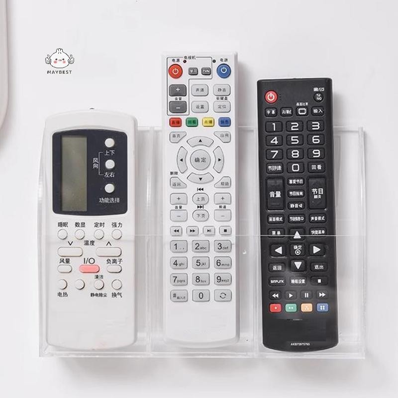 Maybest Acrylic TV Điều Hòa Điều Khiển Từ Xa Giá Đỡ 1 / 4 Hộp Bảo Quản Treo Tường Cho Gia Đình {VN}