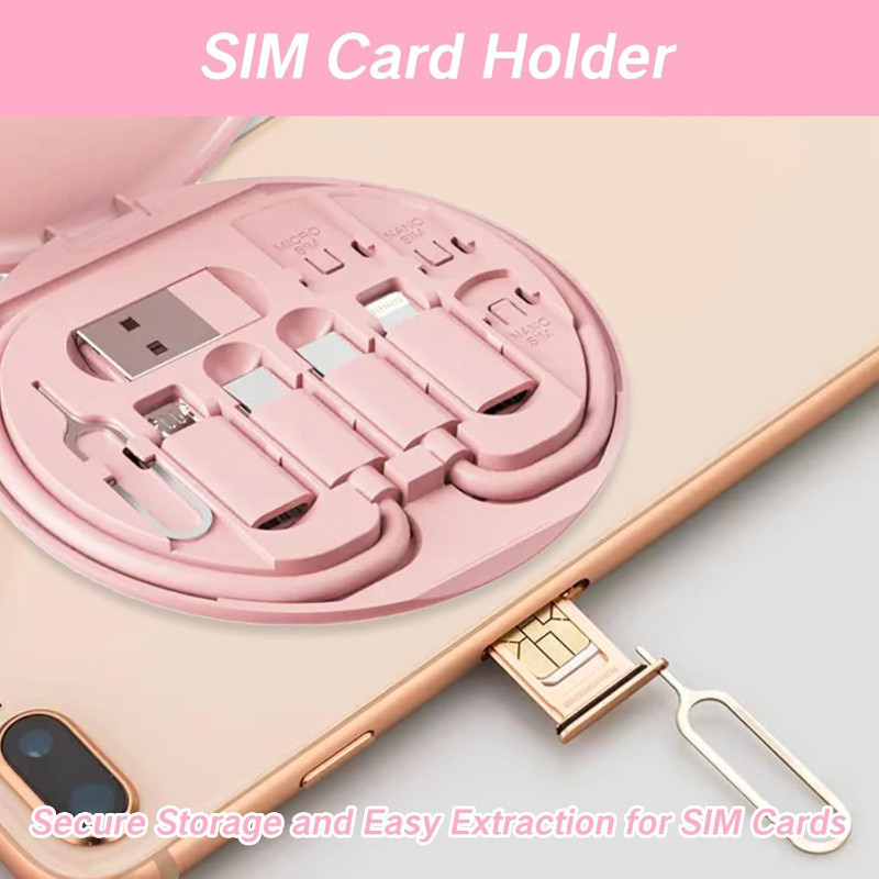 60w Multi Type-C, USB C, Micro USB, Bộ cáp điện thoại sạc nhanh chiếu sáng Cáp dữ liệu Hộp đựng điện thoại di động