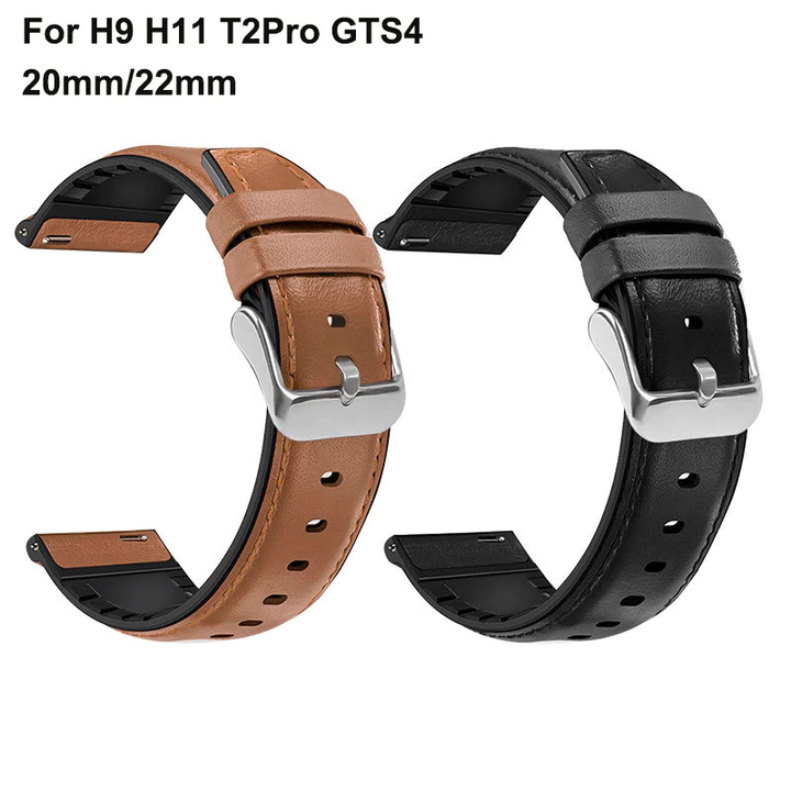 Dây đeo đồng hồ thông minh T2 Pro H9 Y13 GTS4 ULTRA 2 H11 Dây đeo đồng hồ thông minh 20mm Dây đeo bằng da silicon 22mm Vòng đeo tay đồng hồ thông minh