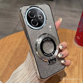 Cho Vivo Y39 5g trường hợp từ chủ Bracket Bling softcase TPU điện thoại di động Trường hợp Vivo Y39 vivoy39 5g v2436 vỏ mạ mềm Silicone bảo vệ bìa sau