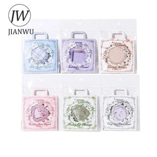 Jianwu Ren Đêm Series Vintage Hoa Biên Giới Rỗng Phong Cảnh Cắt Dán Trang Trí Chất Liệu Giấy Sáng Tạo Rác Tạp Chí Văn Phòng Phẩm