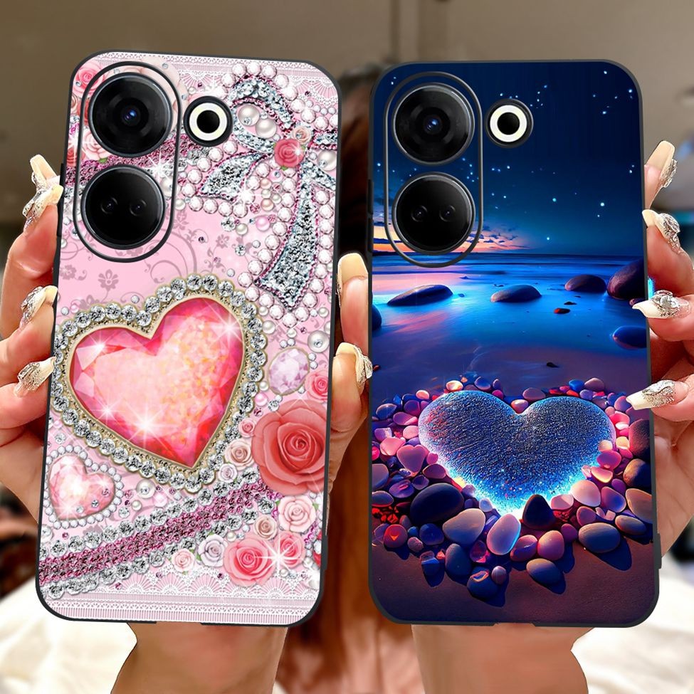 Ốp Lưng Tecno Camon 20 CK6 CK6n 20Pro CK7n Hoa Bướm Thời Trang Mèo Dễ Thương Tình Yêu Mềm Ốp Lưng Tecno Camon 20 Pro 4G Ốp Điện Thoại Silicon