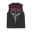 Nirvana Band Rock Nirvana Cobain Cobain In hình đau khổ Washed Retro Wax Nhuộm áo thun dáng rộng