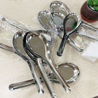Combo 5 thìa inox ăn phở súp cơm tiện dụng bền đẹp dễ vệ sinh dùng hằng ngày