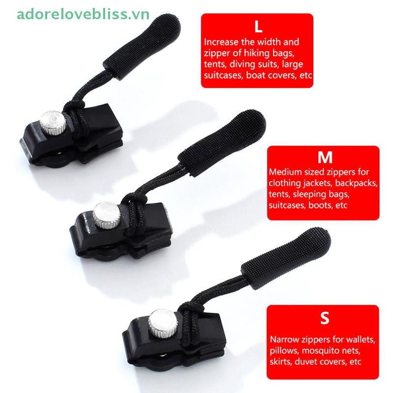 THÊM 6 Cái Đa Năng Dây Kéo Sửa Chữa Bộ Thay Thế Sửa Chữa Dây Kéo Trượt Răng Cứu Hộ Vít Dây Kéo BSS
