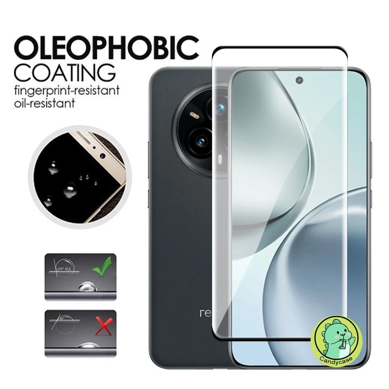 Kính cường lực toàn diện 9D cho Realme 14 14X 13 12 11 10 9 Pro Plus 12X 12 + Lite 8 7 6 5 Pro 9i 10s 8s 8i 7i Global 6s 5s 5i 6i 5G 4G Phim bảo vệ màn hình sang trọng