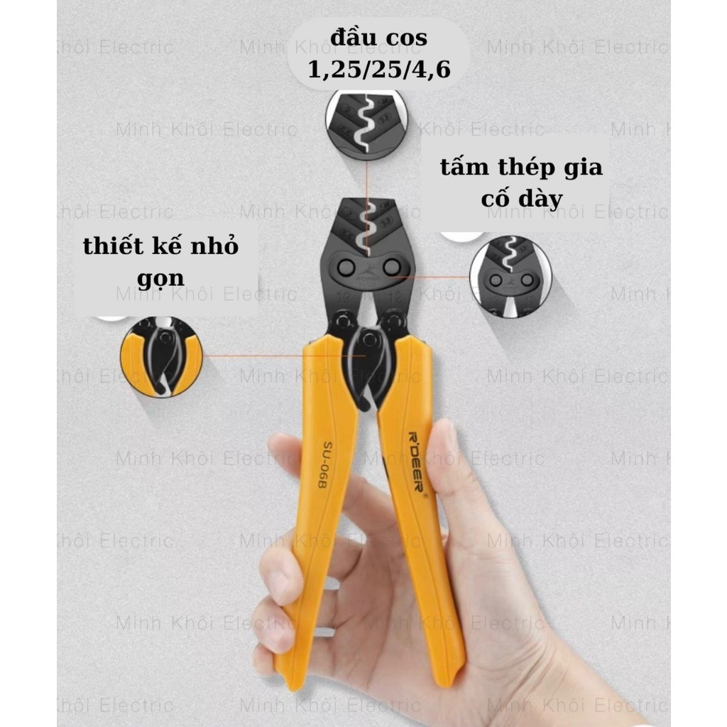 Kìm bấm cos RDEER SU-06B, kềm bấm cos,kìm bấm cốt,kiềm bấm cos,kìm cốt,kềm cốt,kìm ép cốt,kiềm cốt