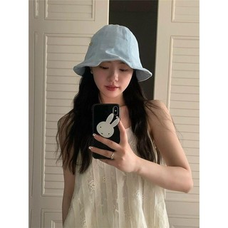 [Khuôn mặt nhỏ] Dễ thương phù hợp ~ Mũ xô Denim phong cách mới Hàn Quốc dành cho nữ