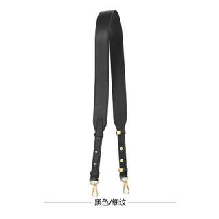 Dây đeo túi da bò lớp trên, rộng 4cm, dài 98–110cm, màu đen họa tiết vải litchi, đeo vai/chéo, điều chỉnh