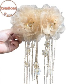 Csndices Hoa Sen Thanh Lịch Kim Sa Lấp Lánh Vuốt Tóc Cho Nữ Cô Gái Ngọt Ngào Thời Trang Kẹp Phụ Kiện Tóc Quà Tặng VN