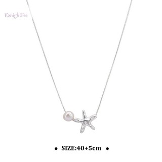 K2nightFee Thời Trang Bạc Sáng Sao Biển Ngọc Trai Vòng Cổ Mặt Dây Chuyền Xương Đòn Dây Chuyền Phụ Kiện Trang Sức Cho Tiệc Cưới Nữ Bé Gái Quà Tặng VN
