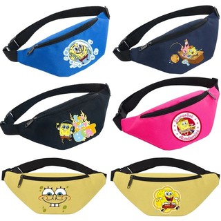 SpongeBob SquarePants eo túi vải dung tích lớn thể thao di động túi điện thoại di động đeo chéo túi quà tặng sinh nhật