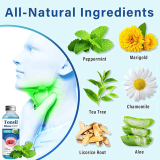 Tonsil Stone Rinse Natural Gentle Relief Anti-Bad Breath Travel-Friendly Dissolver