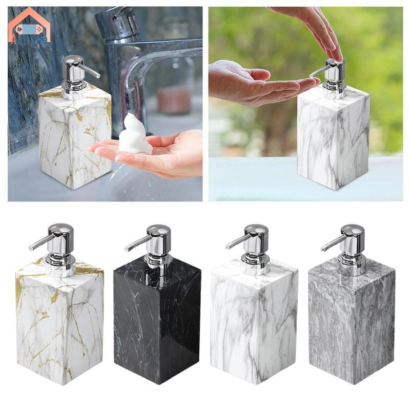 Hộp đựng xà phòng bằng đá cẩm thạch có vòi phun bằng thép không gỉ Sleek cho Vanity
