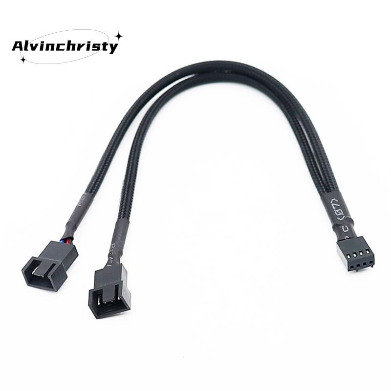 Cáp bện 1 đến 2 chiều Y Splitter 3 / 4 Pin PWM Nam Kết Nối Quạt Máy Tính PC Quạt Nối Dài Cáp