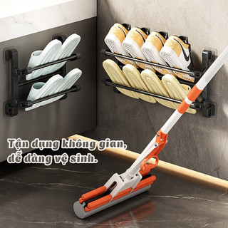 Giá Treo Dép Gắn Tường Đa Năng ECO, Gấp Gọn Tiện Lợi, Kệ Treo Khăn Nhà Tắm Nhà Bếp Thép Không Gỉ